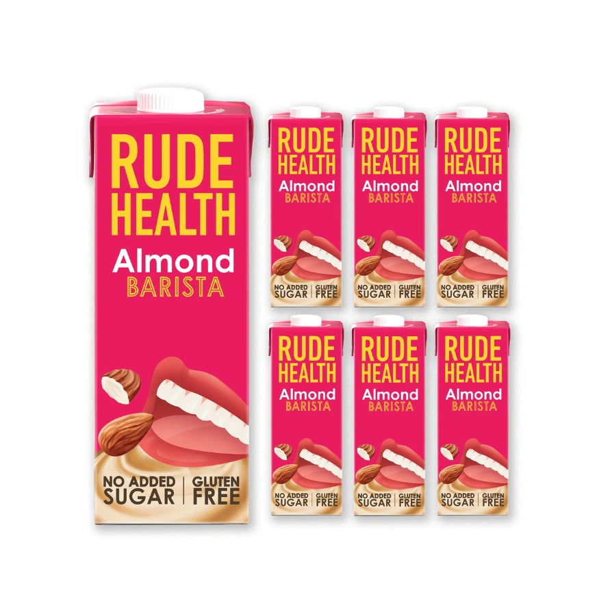 Rude Health Almond Milk Barista Edition 6 x 1L pack – dairy-free barista milk UAE