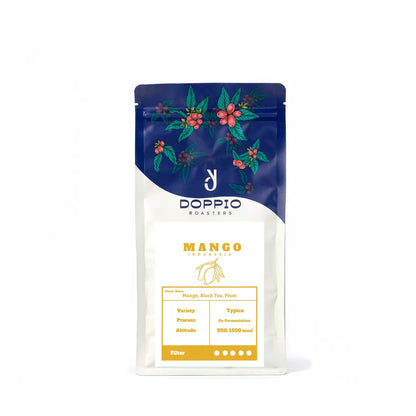 Indonesia Mango co-fermentation specialty coffee beans with mango, black tea and plum tasting notes by Bella Coffee UAE