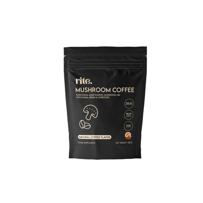 Rite Mushroom Coffee 150g | Adaptogenic Coffee with Chaga, Reishi & Cordyceps for Focus & Energy UAE
