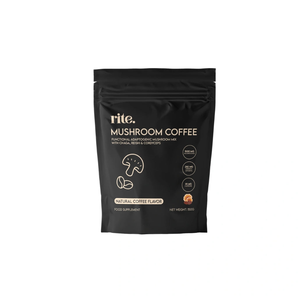 Rite Mushroom Coffee 150g | Adaptogenic Coffee with Chaga, Reishi & Cordyceps for Focus & Energy UAE